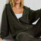 Green Unisex Zipper Hoodie Solid