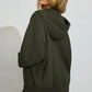 Green Unisex Zipper Hoodie Solid