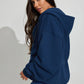Tile Blue Zipper Hoodie - Solid