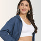 Tile Blue Unisex Zipper Hoodie
