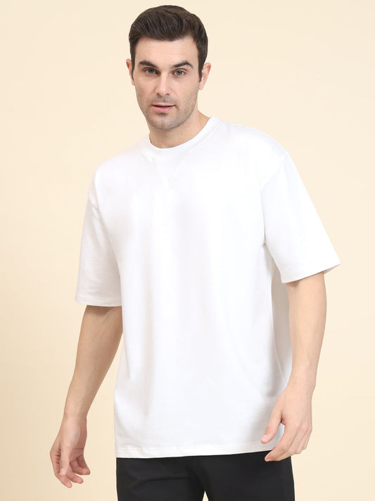 Solids - White Oversized Tshirt