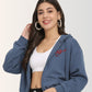 Tile Blue Unisex Zipper Hoodie