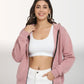 Oyster Pink Unisex Zipper Hoodie