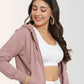 Oyster Pink Unisex Zipper Hoodie