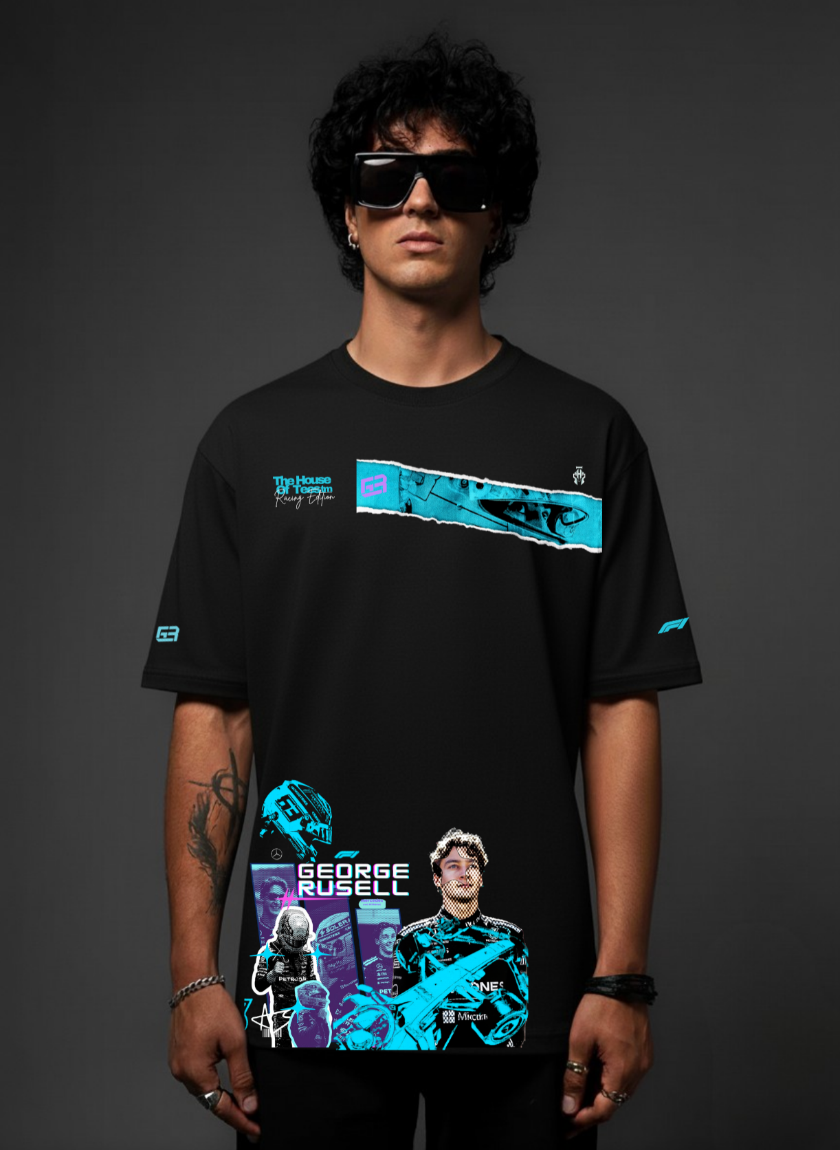 George Russell Oversized T-Shirt | F1 Fan Merch India | The House of Tees
