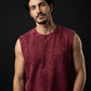 Oversized Tank - Maroon