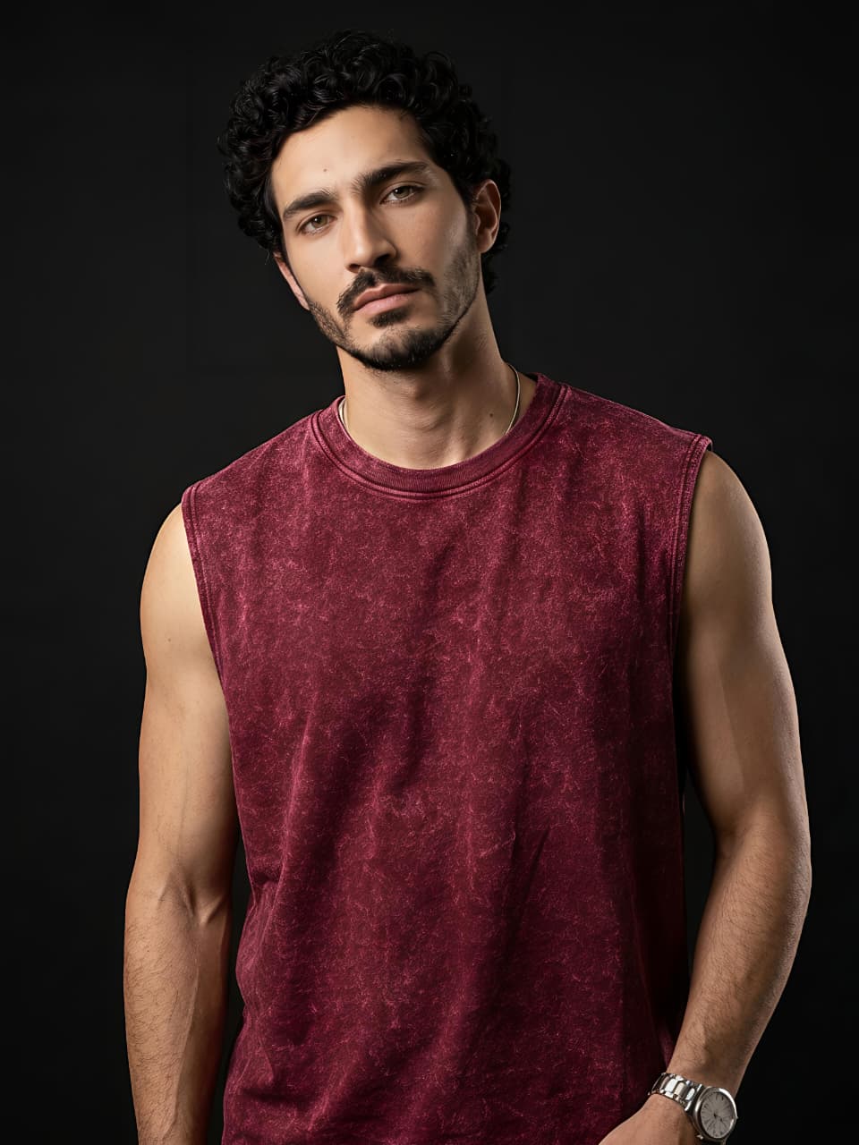 Oversized Tank - Maroon