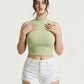 Halter Neck Tank Top - Olive