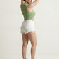 Halter Neck Tank Top - Olive