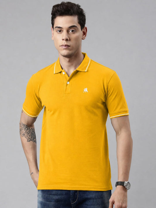 Regular Fit Textured Polo Tshirt