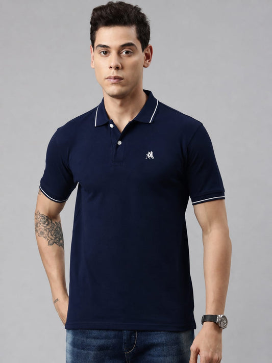 Regular Fit Textured Polo Tshirt