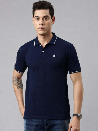 Regular Fit Textured Polo Tshirt