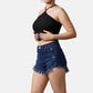 Women's Black Ribbed Cross Halter Neck Tank Top