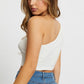 One Shoulder Tanktop White