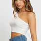 One Shoulder Tanktop White