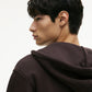 Brown Unisex Zipper Hoodie Solid