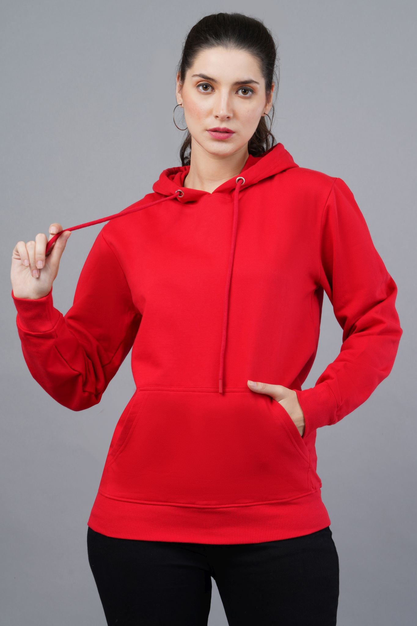 Red Solid Hoodie