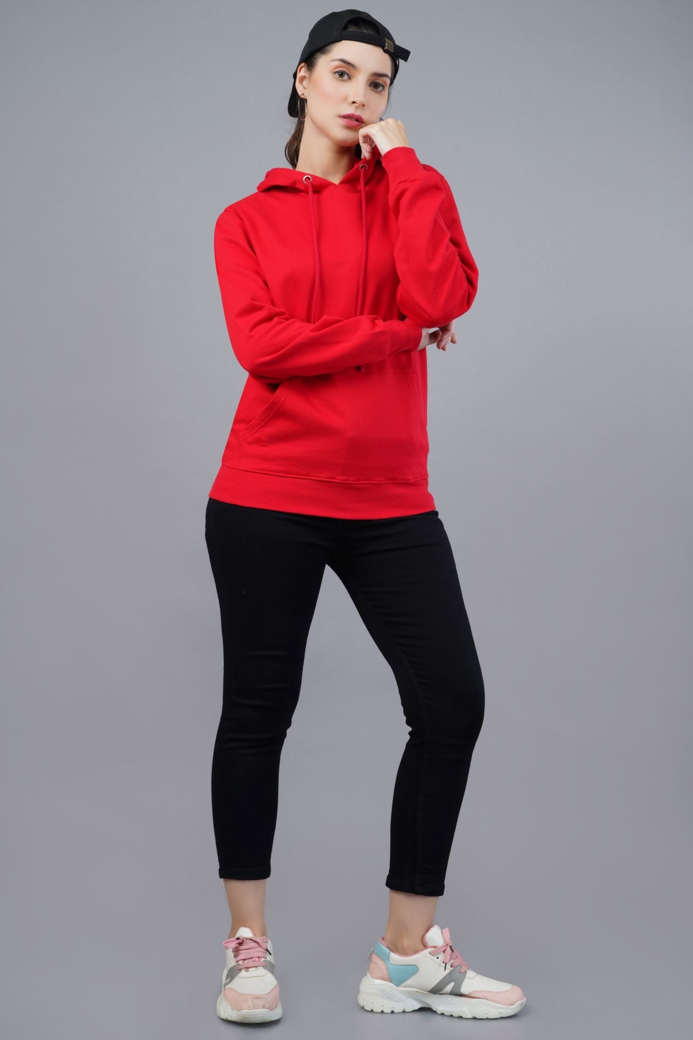 Red Solid Hoodie